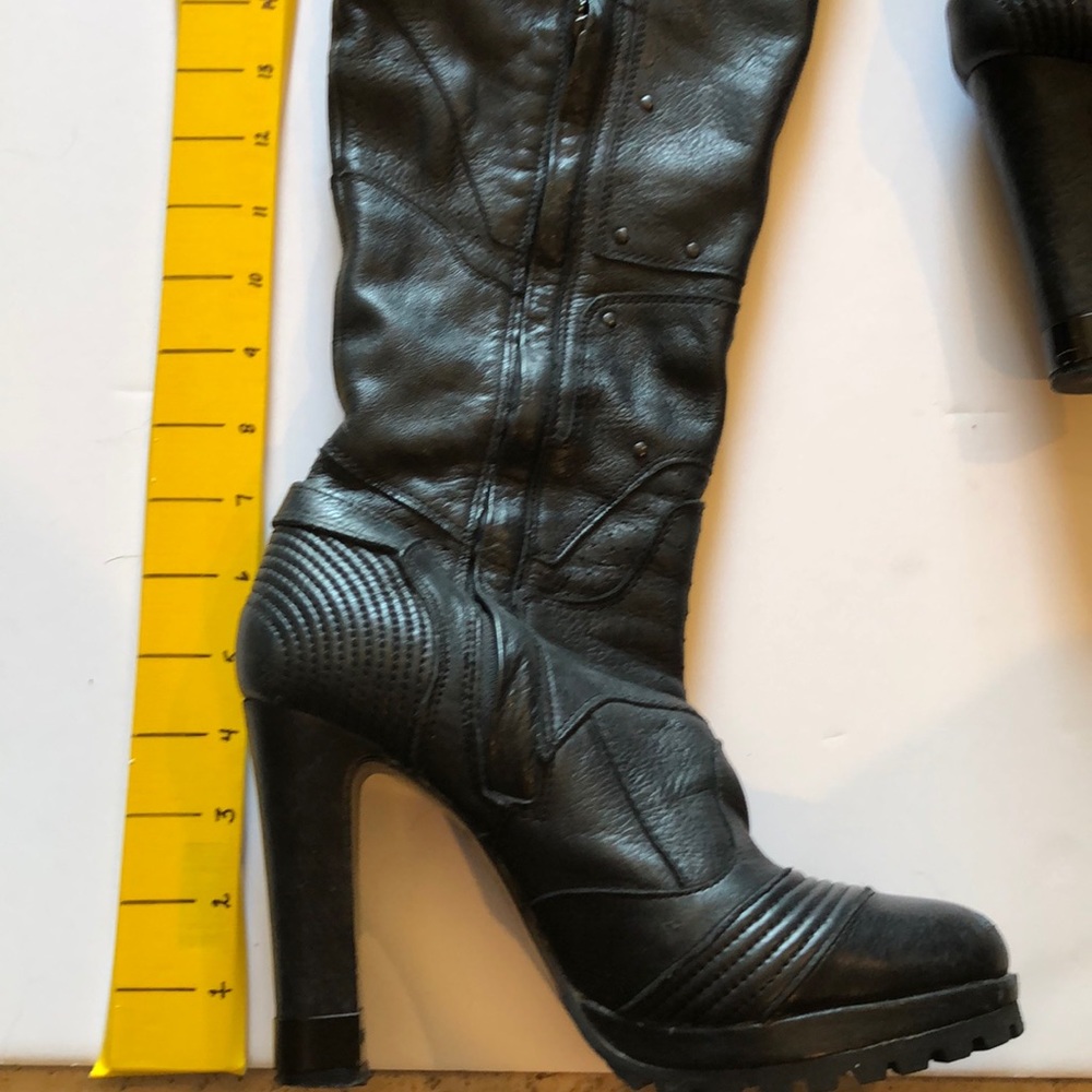 Dolce Vita Black Platform 7.5 Boots Biker High